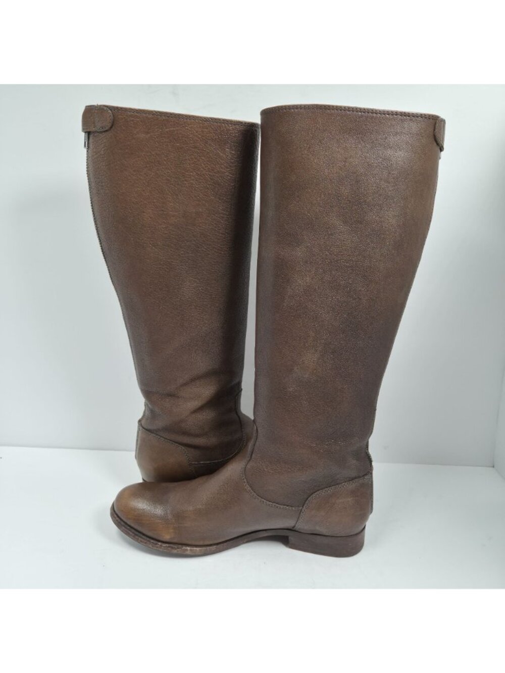 FRYE Melissa Women's Brown Button Back-Zip Tall Riding Boots 9B - Picture 6 of 13